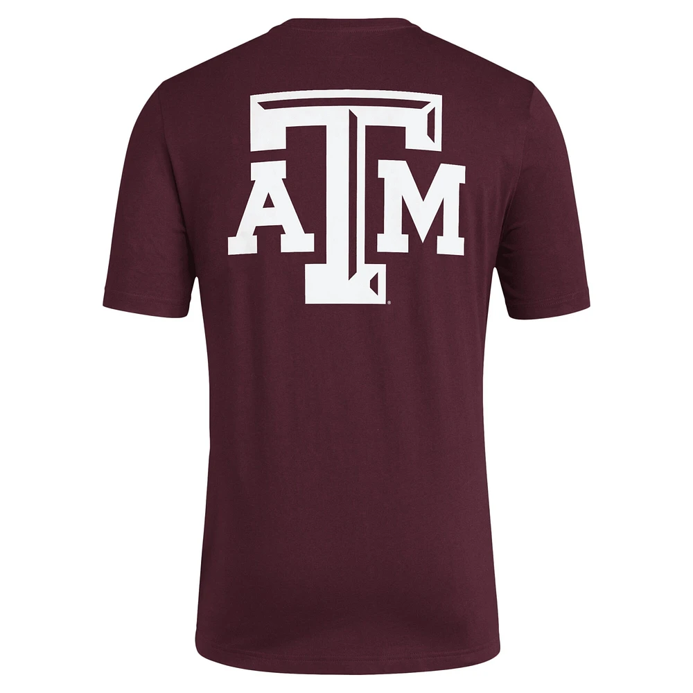 Men's adidas Maroon Texas A&M Aggies Reverse Retro Baseball 2 Hit T-Shirt