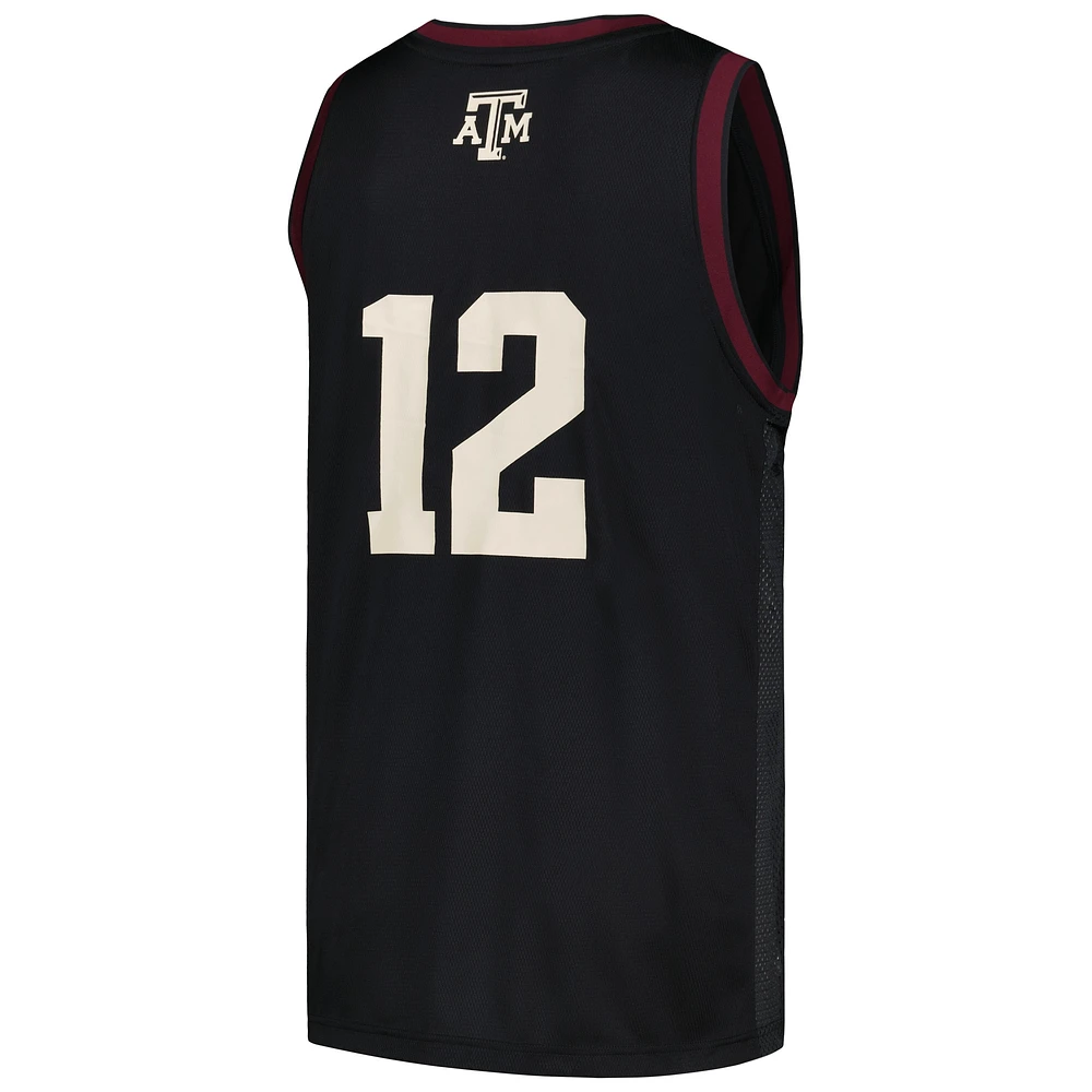 Men's adidas #12 Black Texas A&M Aggies Team Swingman Jersey