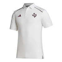 Men's adidas White Texas A&M Aggies Coaches AEROREADY Polo