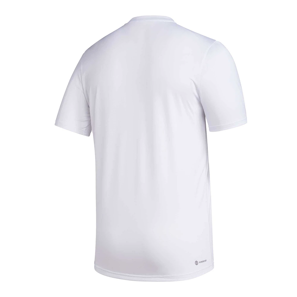 Men's adidas White Texas A&M Aggies Football Practice AEROREADY Pregame T-Shirt