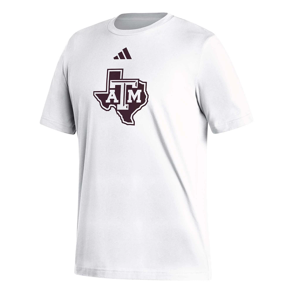 Men's adidas White Texas A&M Aggies Logo Fresh T-Shirt