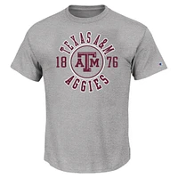 Men's Champion Heather Gray Texas A&M Aggies Big & Tall Circle Logo T-Shirt