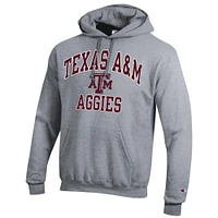 Men's Champion Heather Gray Texas A&M Aggies High Motor Pullover Hoodie