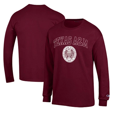 T-shirt à manches longues Champion Maroon Texas A&M Aggies 12e homme pour hommes
