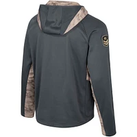 Men's Colosseum Charcoal Texas A&M Aggies OHT Military Appreciation Camo Raglan Full-Zip Hoodie