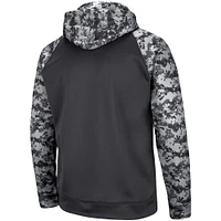 Men's Colosseum Charcoal Texas A&M Aggies OHT Military Appreciation Digital Camo Pullover Hoodie