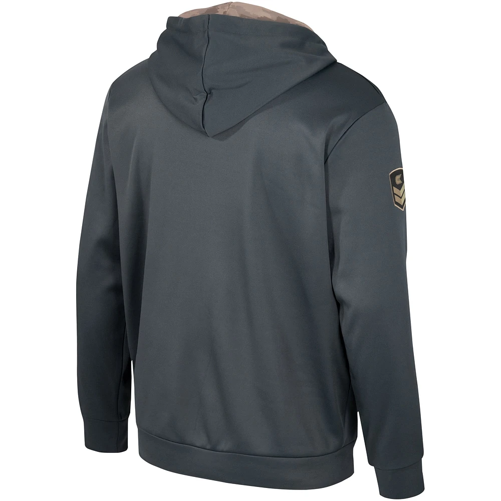 Men's Colosseum Charcoal Texas A&M Aggies OHT Military Appreciation Pullover Hoodie