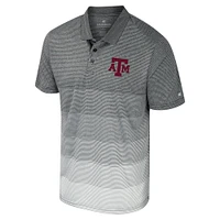 Men's Colosseum Gray Texas A&M Aggies Striped Mesh Polo
