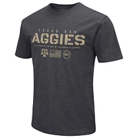 Men's Colosseum Heather Black Texas A&M Aggies Big & Tall OHT Military Appreciation Playbook T-Shirt