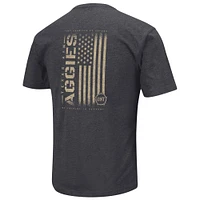 Men's Colosseum Heather Black Texas A&M Aggies Big & Tall OHT Military Appreciation Playbook T-Shirt