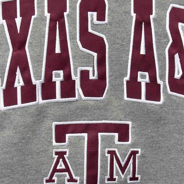 Colosseum gris chiné Texas A&M Aggies Arch & Logo Crew Neck Sweat-shirt pour homme