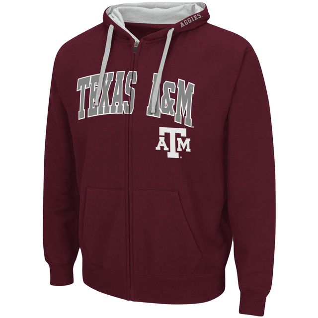 Sweat à capuche zippé Colosseum Texas A&M Aggies Big & Tall pour homme