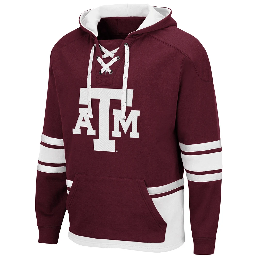 Men's Colosseum Maroon Texas A&M Aggies Lace Up 3.0 Pullover Hoodie