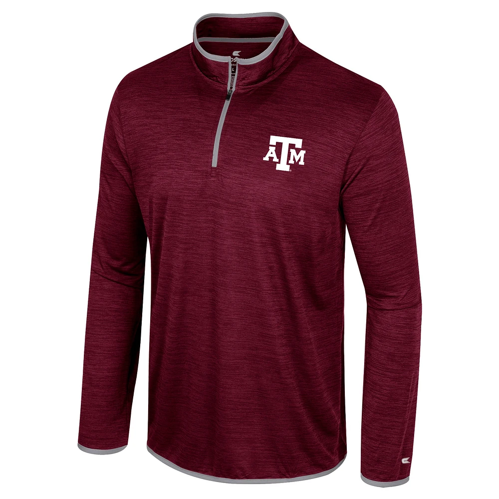 Men's Colosseum Maroon Texas A&M Aggies Wright Quarter-Zip Windshirt