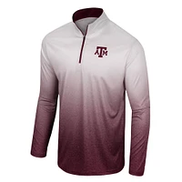 Men's Colosseum White/Maroon Texas A&M Aggies Laws of Physics Quarter-Zip Windshirt