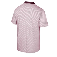 Men's Colosseum White/Maroon Texas A&M Aggies Print Stripe Polo