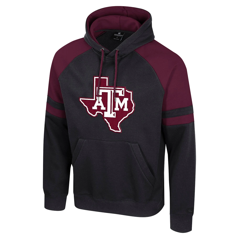 Men's Colosseum  White Texas A&M Aggies Todd Raglan Pullover Hoodie