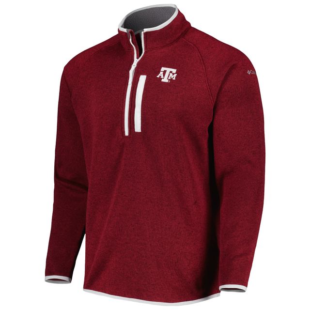 Haut à demi-zip raglan Texas A&M Aggies Canyon Point Columbia marron pour homme