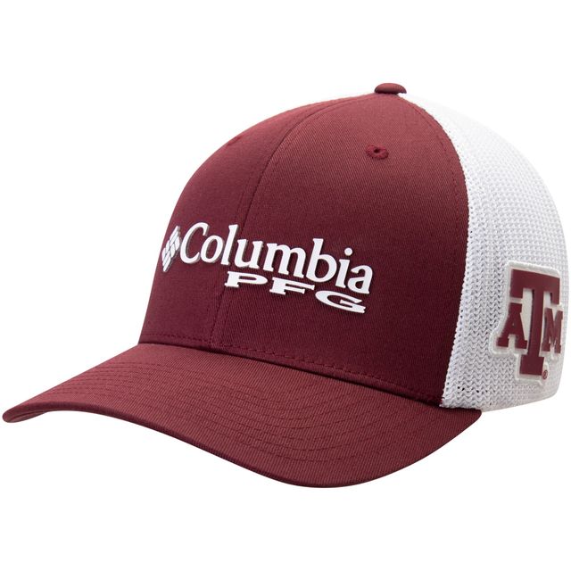 Casquette Columbia Maroon Texas A&M Aggies Collegiate PFG Flex pour homme