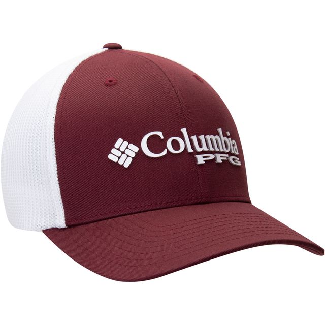 Casquette Columbia Maroon Texas A&M Aggies Collegiate PFG Flex pour homme