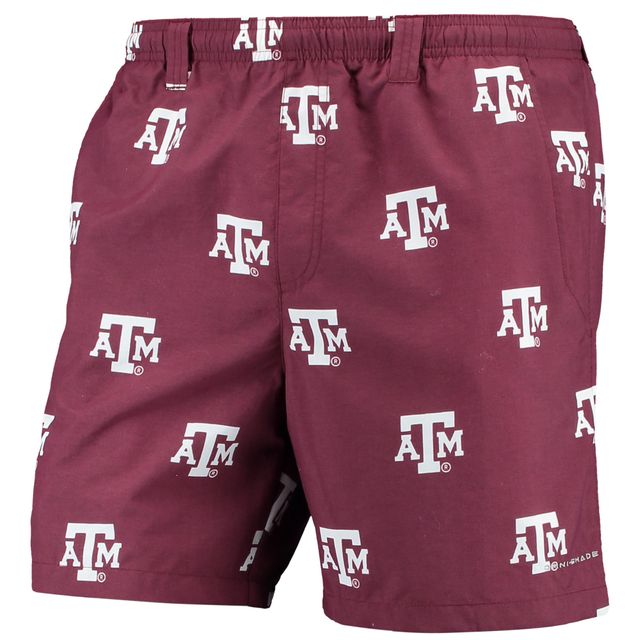 Columbia Maroon Texas A&M Aggies PFG Backcast II Omni-Shade Short hybride pour homme