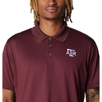 Men's Columbia Maroon Texas A&M Aggies PFG Tamiami Omni-Shade Polo