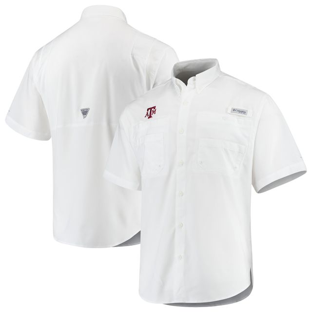 Chemise blanche Columbia Texas A&M Aggies PFG Tamiami pour homme