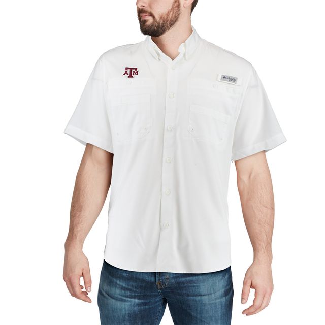 Chemise blanche Columbia Texas A&M Aggies PFG Tamiami pour homme