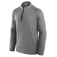 Men's Fanatics Black Texas A&M Aggies Mock Neck Half-Zip Pullover Jacket