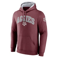 Men's Fanatics Maroon Texas A&M Aggies Arch & Logo Tackle Twill Pullover Hoodie