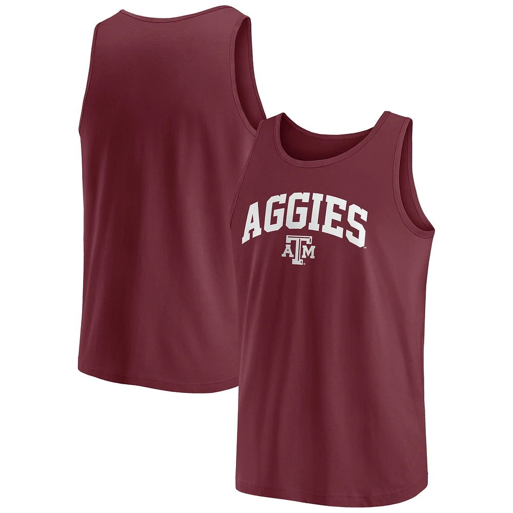 Men's Fanatics Maroon Texas A&M Aggies Block Arch Tank Top