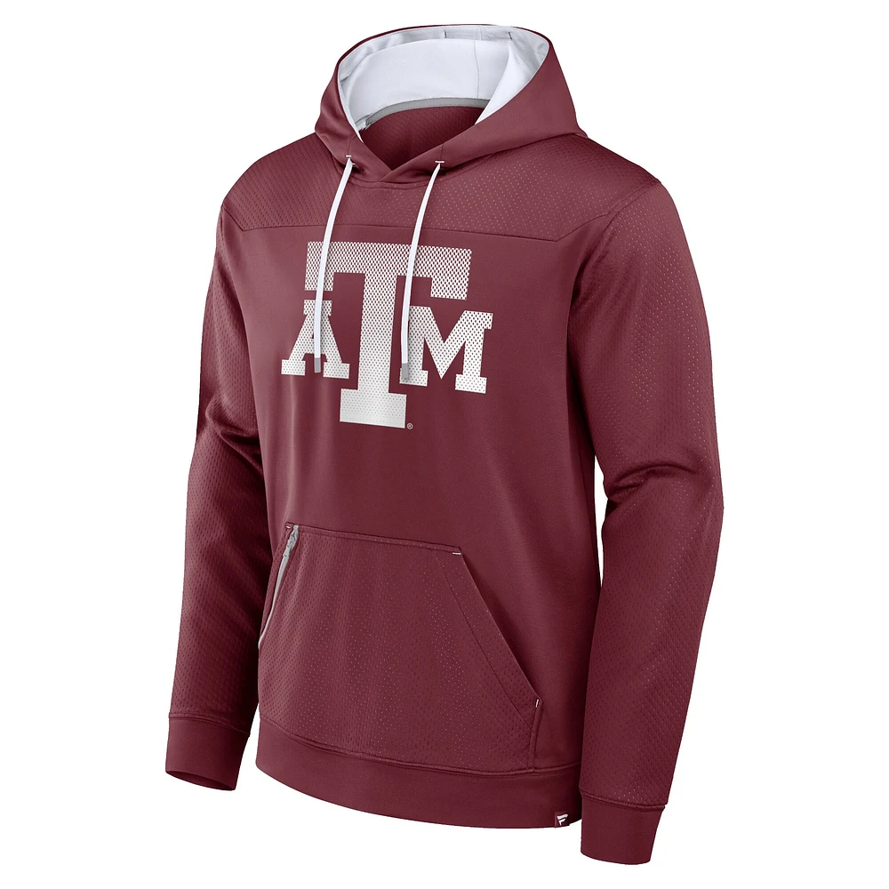 Men's Fanatics  Maroon Texas A&M Aggies Defender Dot Faded Primary Pullover Hoodie