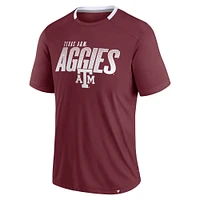 Men's Fanatics Maroon Texas A&M Aggies Defender Fade Slant T-Shirt