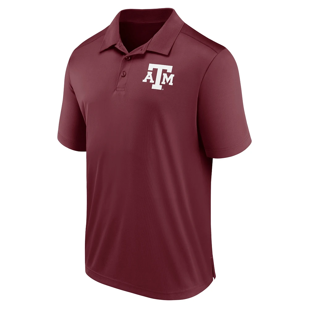 Men's Fanatics Maroon Texas A&M Aggies Left Side Block Polo