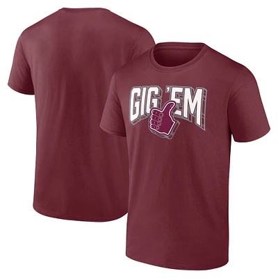 T-shirt Power Drive pour homme Fanatics Bordeaux Texas A&M Aggies