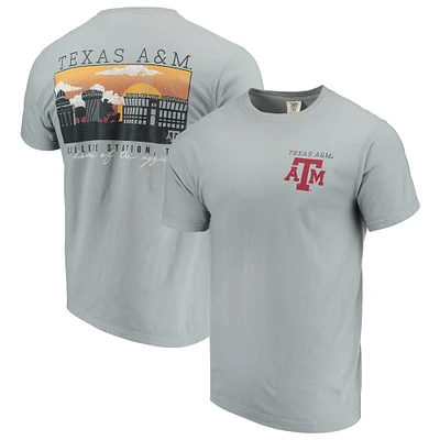 T-shirt gris Texas A&M Aggies Comfort Colors Campus Scenery pour homme