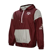 Men's Mitchell & Ness Maroon Texas A&M Aggies Team 3.0 Anorak Half-Zip Hoodie