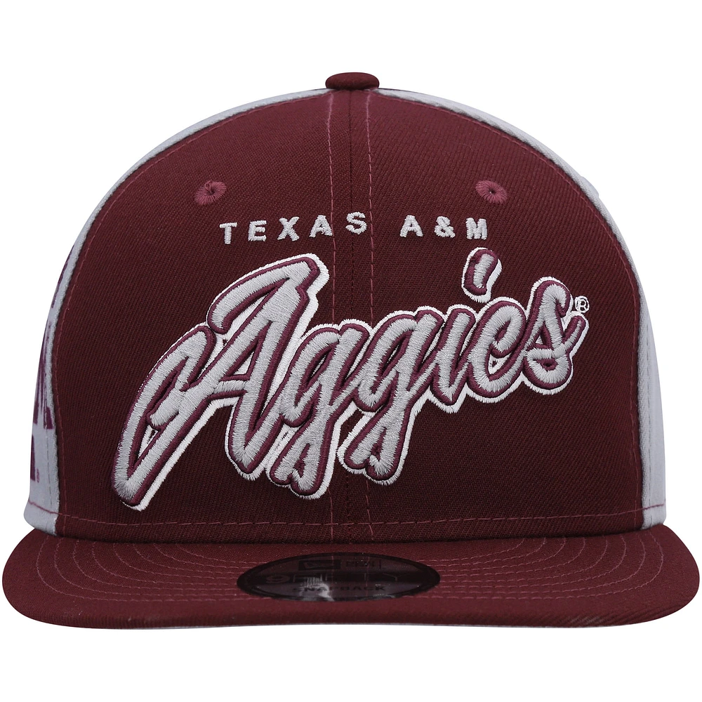 Men's New Era  Maroon Texas A&M Aggies Outright 9FIFTY Snapback Hat