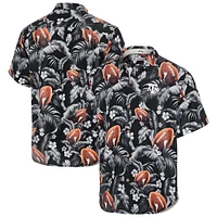 Chemise boutonnée noire Tommy Bahama pour homme Texas A&M Aggies Veracruz Cay First Down Blooms
