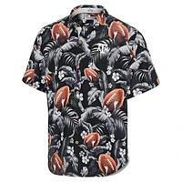 Chemise boutonnée noire Tommy Bahama pour homme Texas A&M Aggies Veracruz Cay First Down Blooms