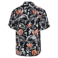 Chemise boutonnée noire Tommy Bahama pour homme Texas A&M Aggies Veracruz Cay First Down Blooms