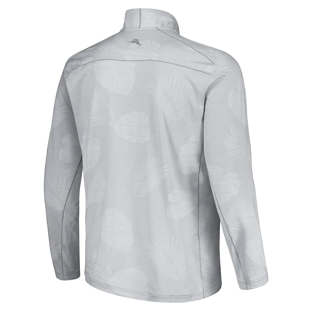 Men's Tommy Bahama Gray Texas A&M Aggies Sport Delray Frond Quarter-Zip Jacket