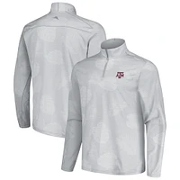 Men's Tommy Bahama Gray Texas A&M Aggies Sport Delray Frond Quarter-Zip Jacket