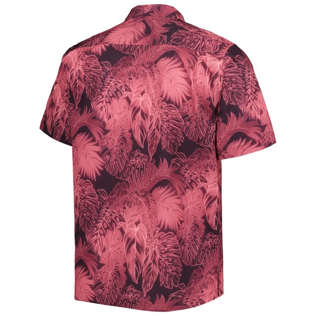 Chemise de camp boutonnée Tommy Bahama Texas A&M Aggies Coast Luminescent Fronds IslandZone pour homme