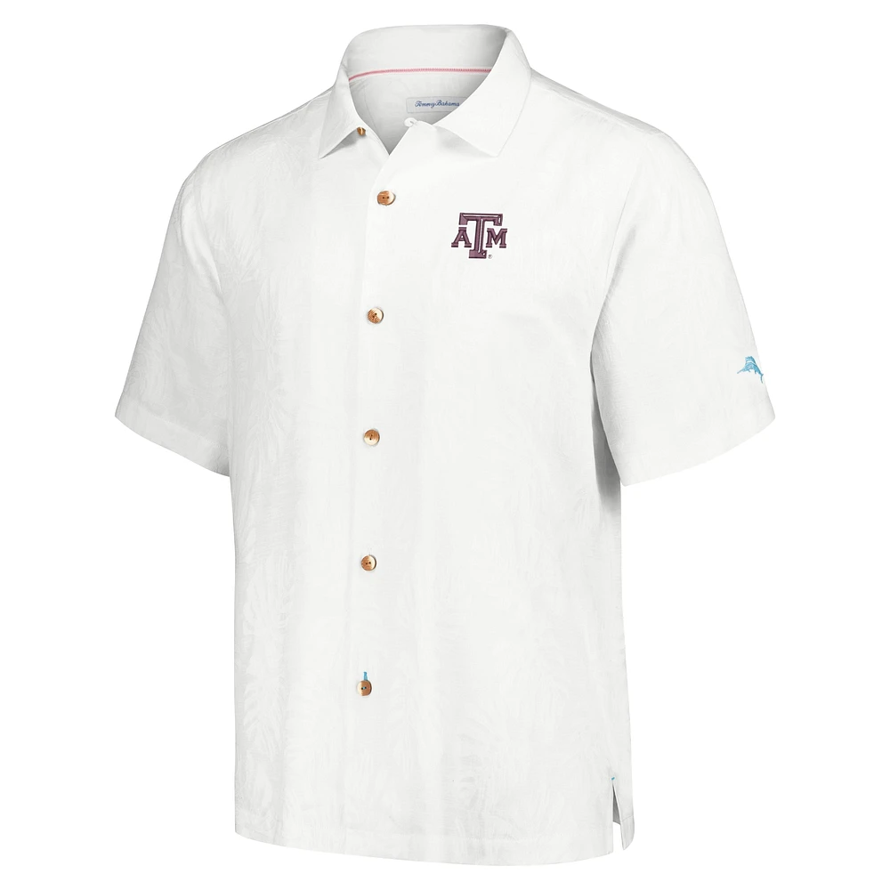 Men's Tommy Bahama White Texas A&M Aggies Castaway Game Camp Button-Up Shirt