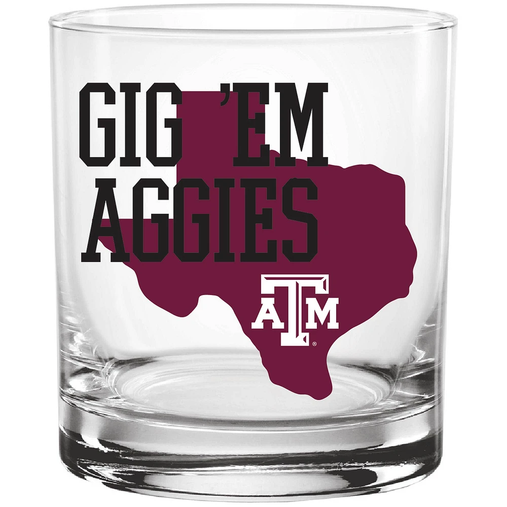 Texas A&M Aggies 14oz. Hometown Rocks Glass