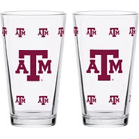Texas A&M Aggies Two-Pack Knockout 16oz. Pint Glass Set
