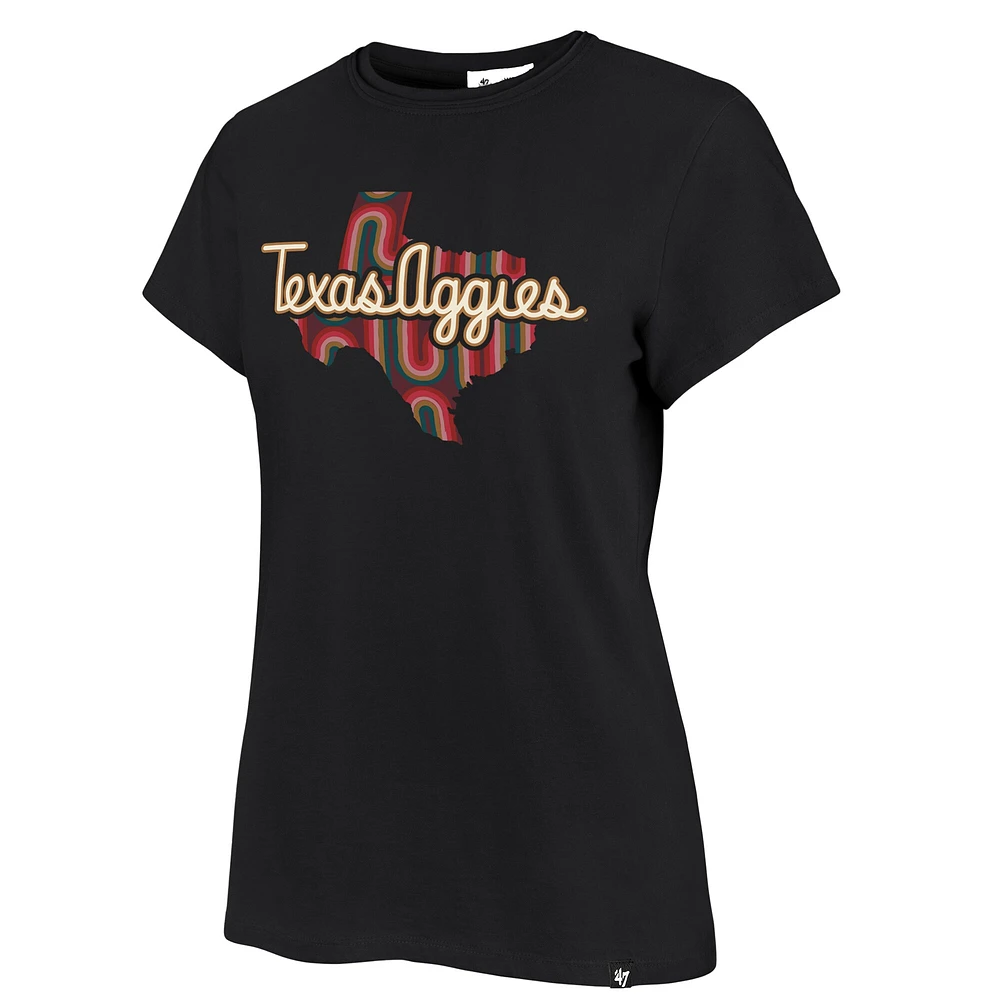 Women's '47 Black Texas A&M Aggies Gig Em Girl Retro T- Shirt
