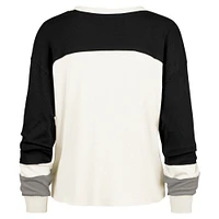 Women's '47  Cream Texas A&M Aggies Double Header Curve Raglan Long Sleeve T-Shirt