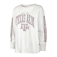 Women's '47 Cream Texas A&M Aggies Statement SOA 3-Hit Long Sleeve T-Shirt